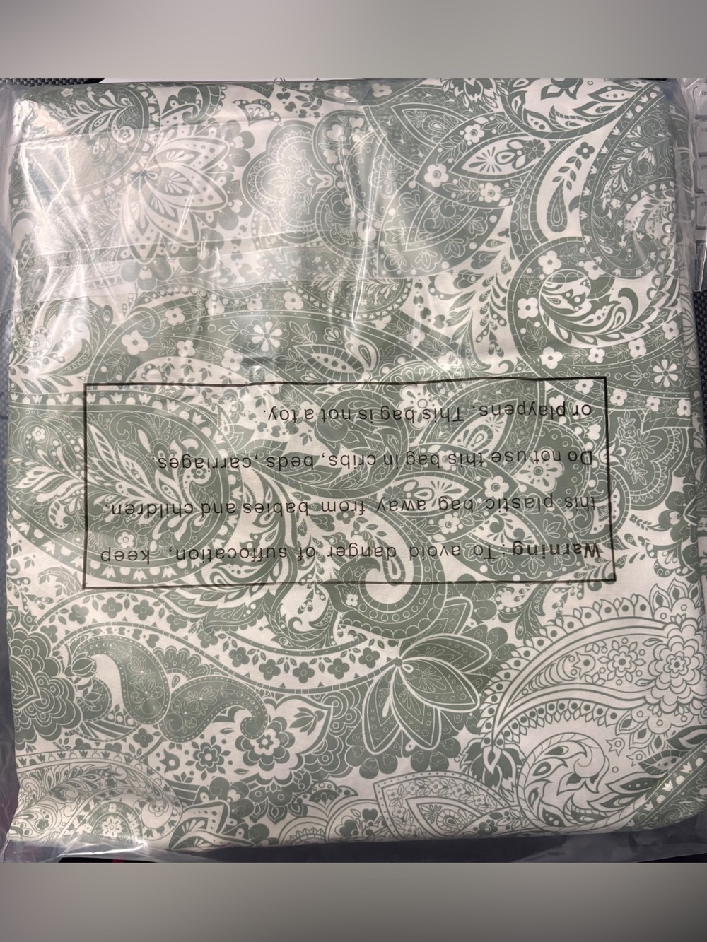 Green Paisley Sheet Set King Size